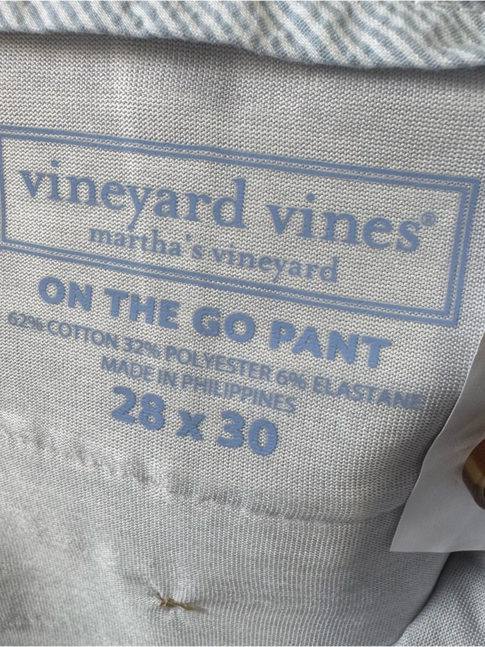 Vineyard Vines Light Blue Pinstripe Men’s Dress Pants - Picture 7 of 9